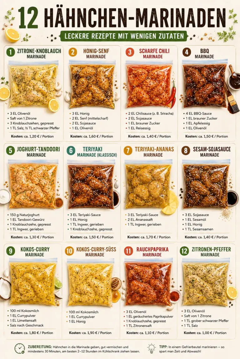 12 Hähnchen Marinaden – Leckere Rezepte mit wenigen Zutaten