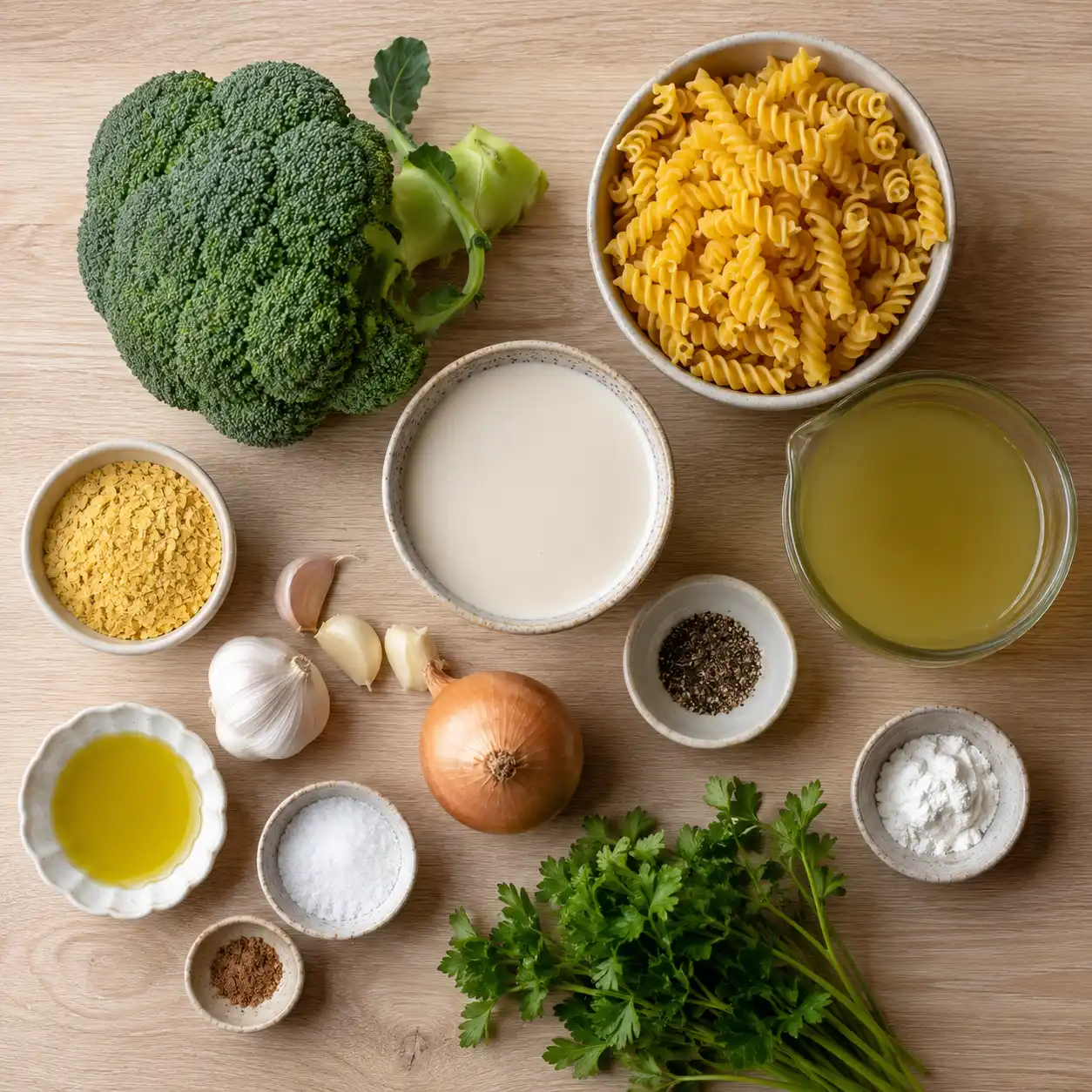 Zutaten für Brokkoli Pasta vegan